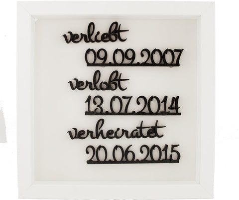 Verliebt, Verlobt, Verheiratet mit Rahmen