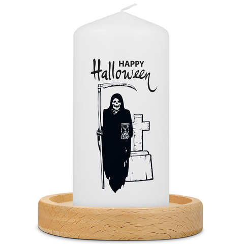Mała świeczka „Happy Halloween” z imieniem