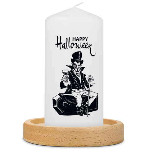Mała świeczka „Happy Halloween” z imieniem