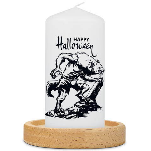 Mała świeczka „Happy Halloween” z imieniem