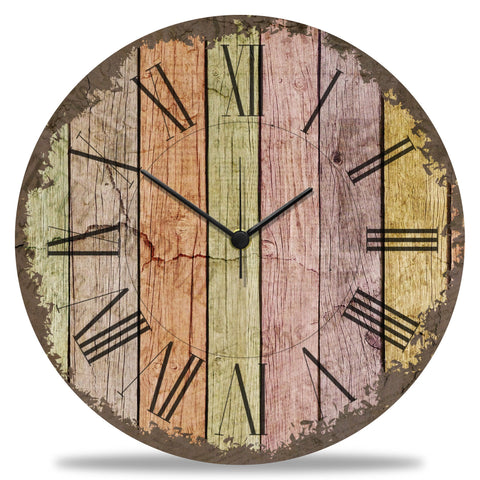 Wanduhr aus Holz Wood Cocktail