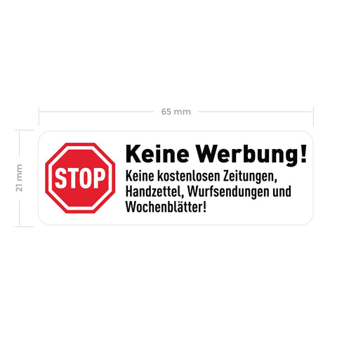 Aufkleber Keine Werbung