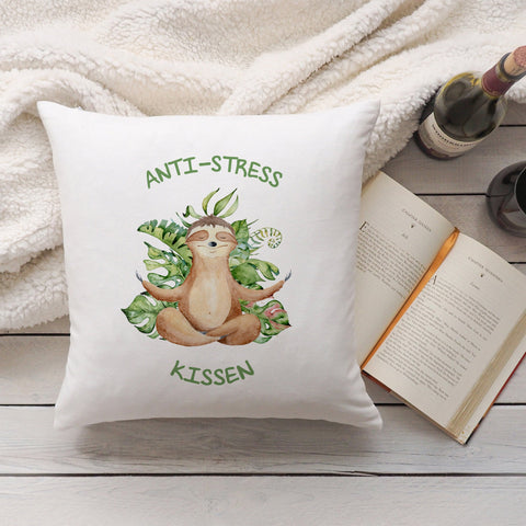 Bedrucktes Kissen mit Spruch Anti-Stress Kissen