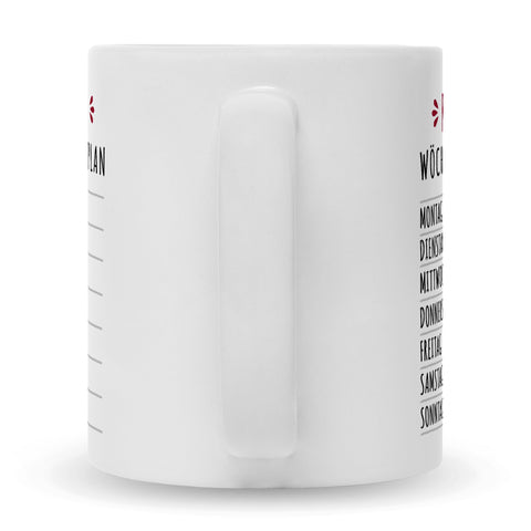 Bedruckte Tasse mit Spruch Ruhestand Plan