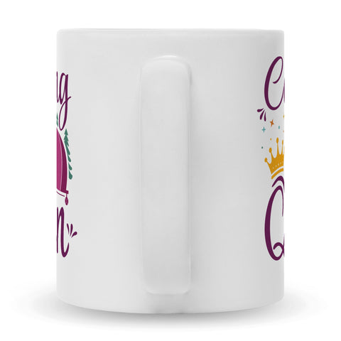 Bedruckte Tasse mit Spruch Camping Queen