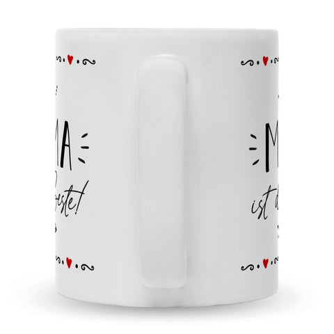 Bedruckte Tasse mit Spruch Mama ist die Beste!