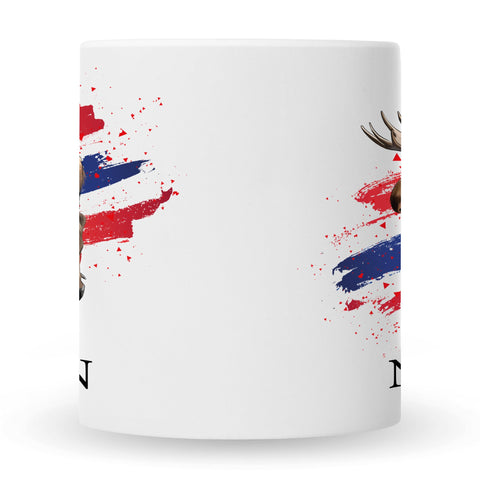 Bedruckte Tasse mit Motiv Norwegen