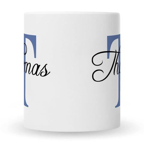 Bedruckte Tasse mit Initialen und Namen