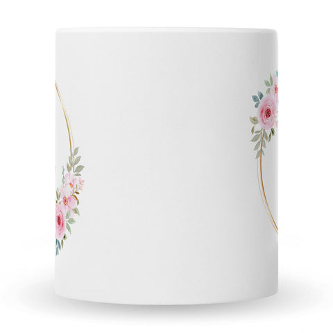 Bedruckte Tasse mit Spruch Rosenhochzeit