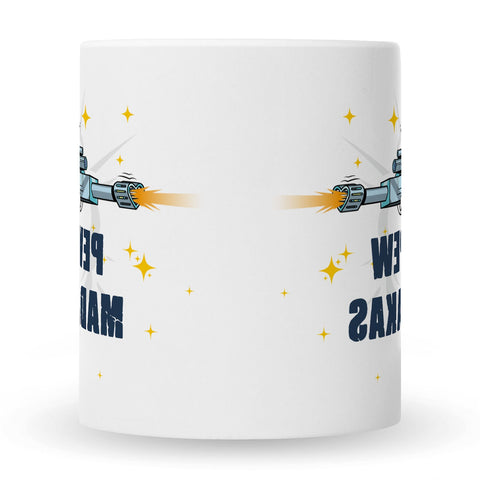 Bedruckte Tasse mit Spruch Pew Pew Madafakas