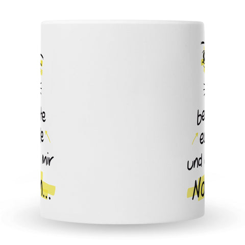 Bedruckte Tasse mit Spruch Ich beobachte euch alle