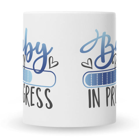 Bedruckte Tasse mit Spruch Baby in Progress
