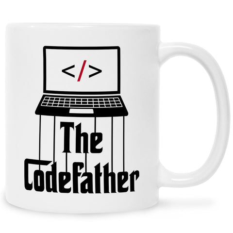 Bedruckte Tasse mit Spruch - The Codefather