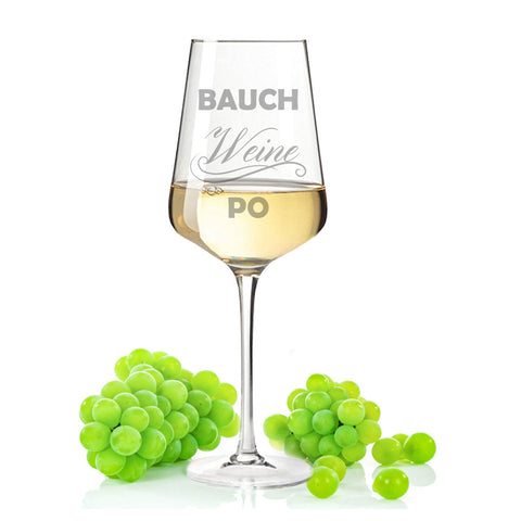 Leonardo Weinglas mit Gravur "Bauch Weine Po"