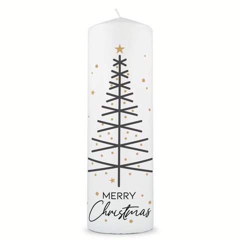 Große Kerze "Tannenbaum modern" zu Weihnachten