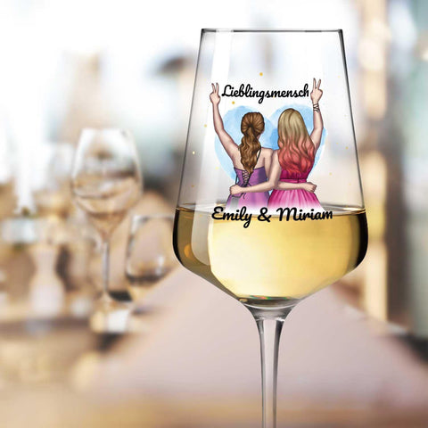 Leonardo Puccini Weinglas mit UV Druck - Beste Freundin Konfiguration